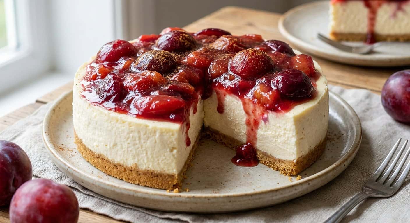 Tarta de Queso y Ciruela