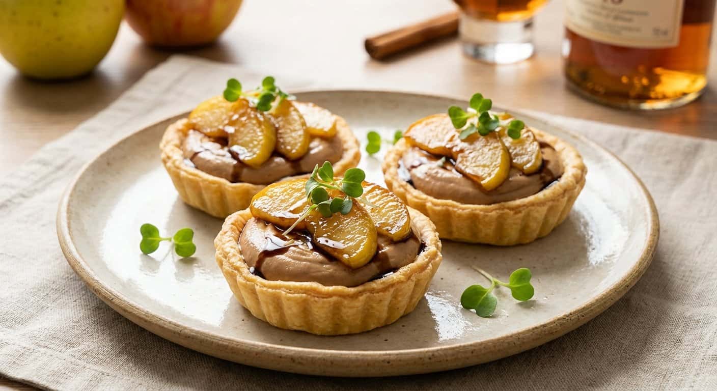 Tartaletas de Foie con Manzana Caramelizada