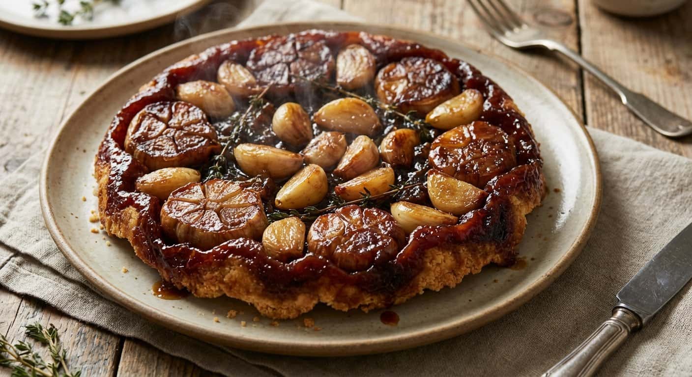 Tarte Tatin Bretón con Ajo