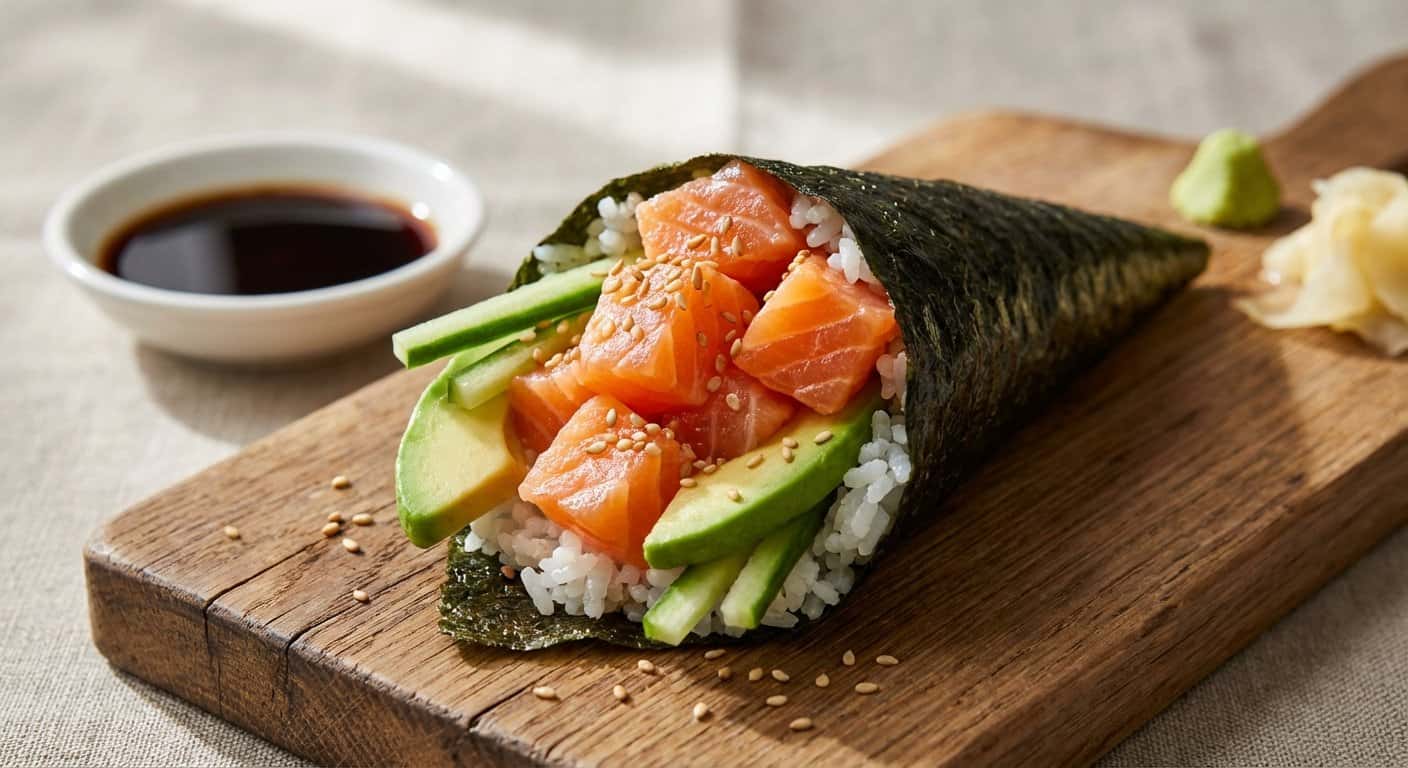 Temaki de Salmón Fresco