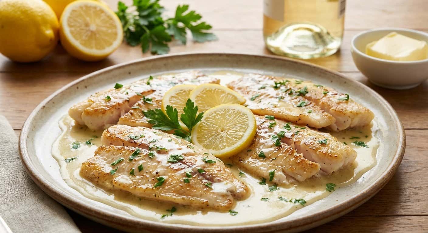 Tilapia a la Mantequilla con Salsa Ligera