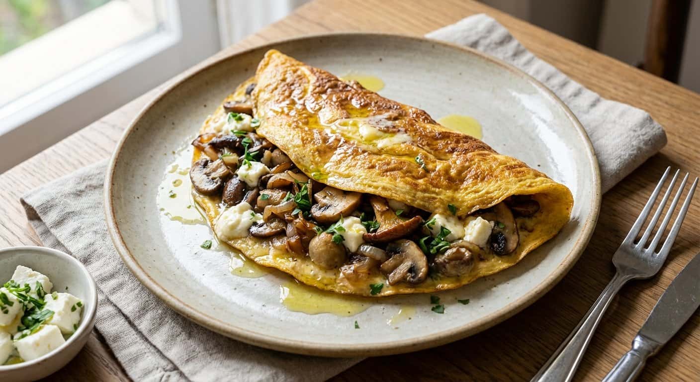 Tortilla de Setas y Feta