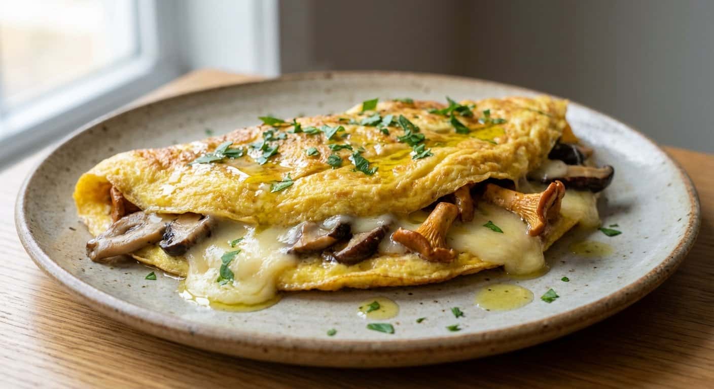 Tortilla de Setas y Queso Curado