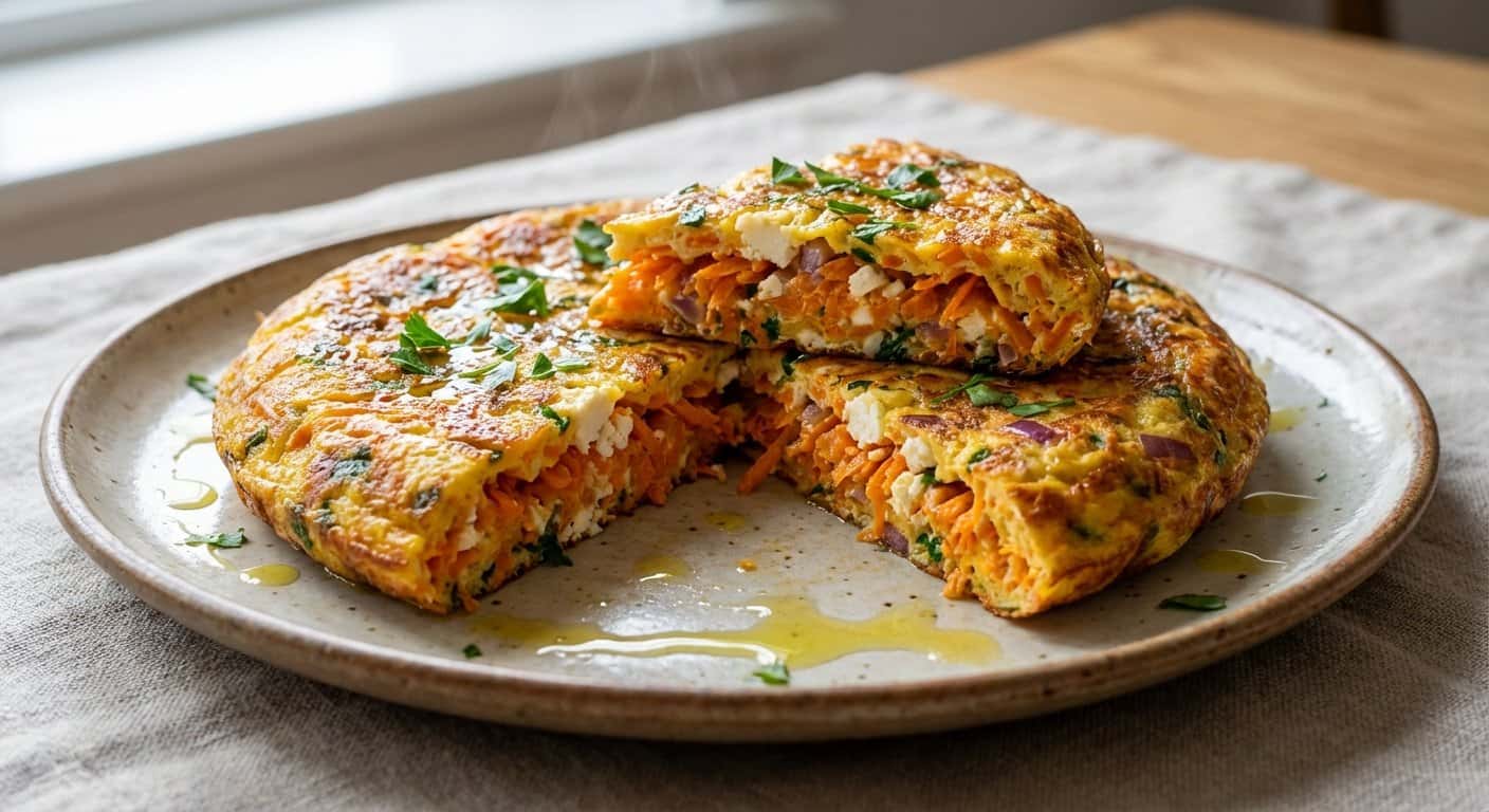 Tortilla de Zanahoria y Feta