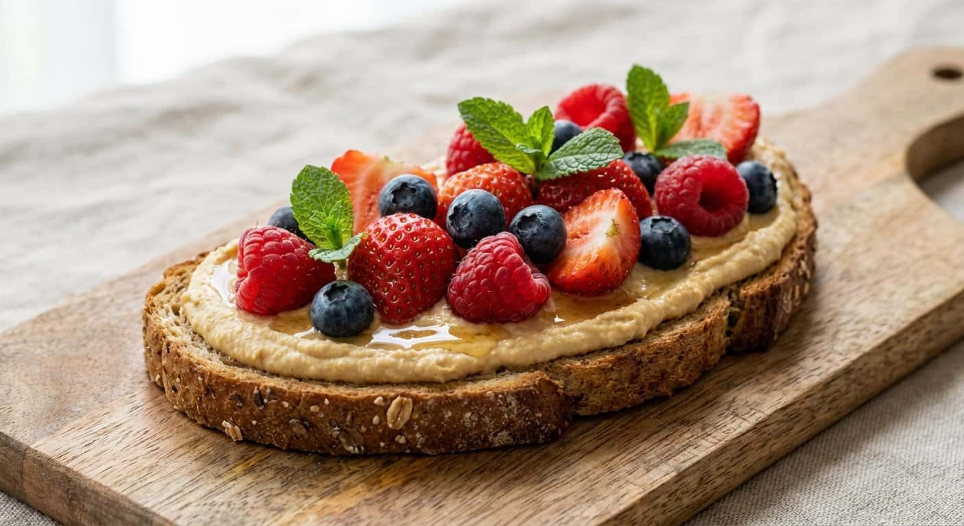 Tostada de Garbanzos con Frutos Rojos