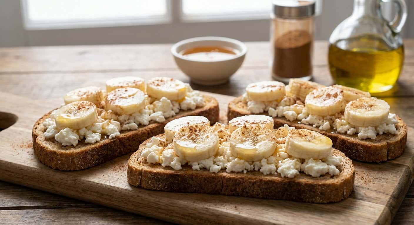 Tostada de Queso Fresco y Plátano