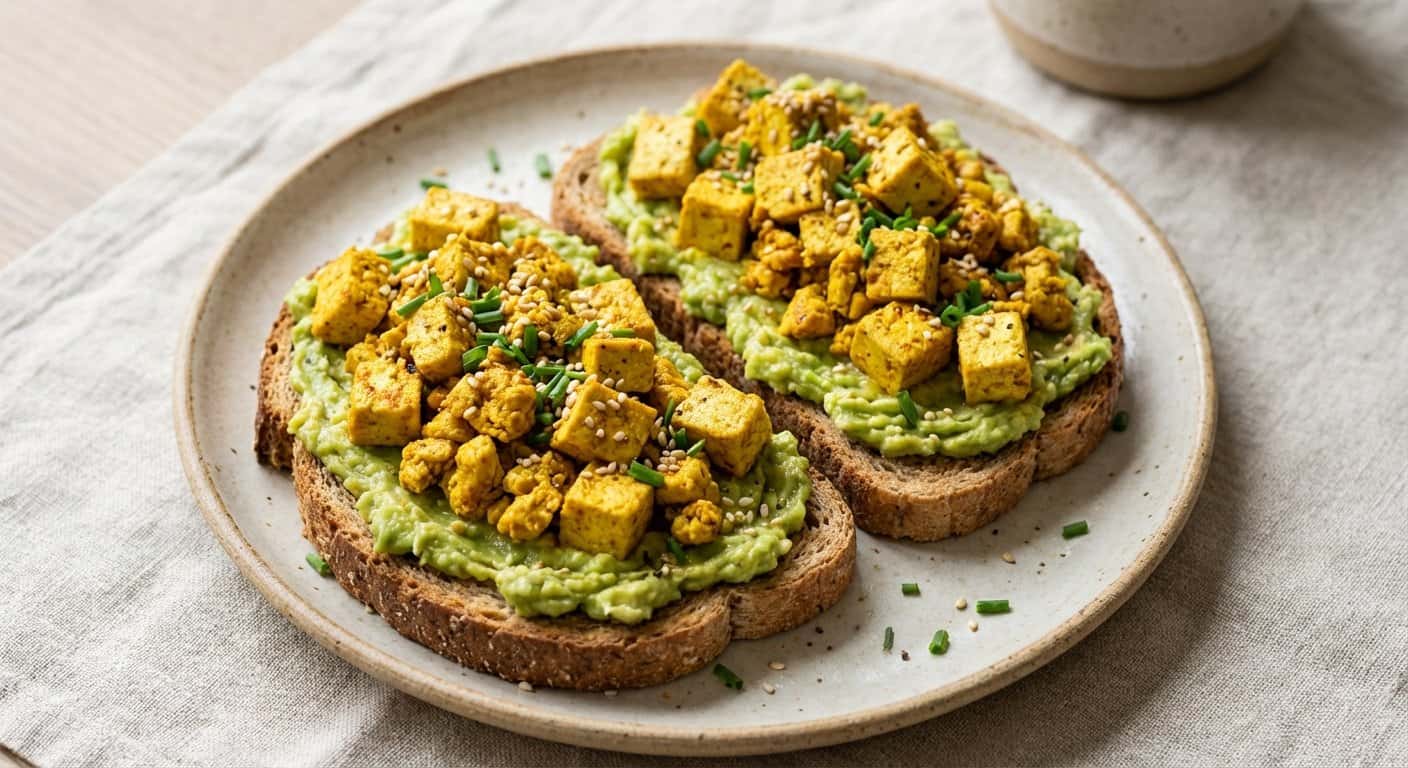 Tostada de Tofu con Aguacate