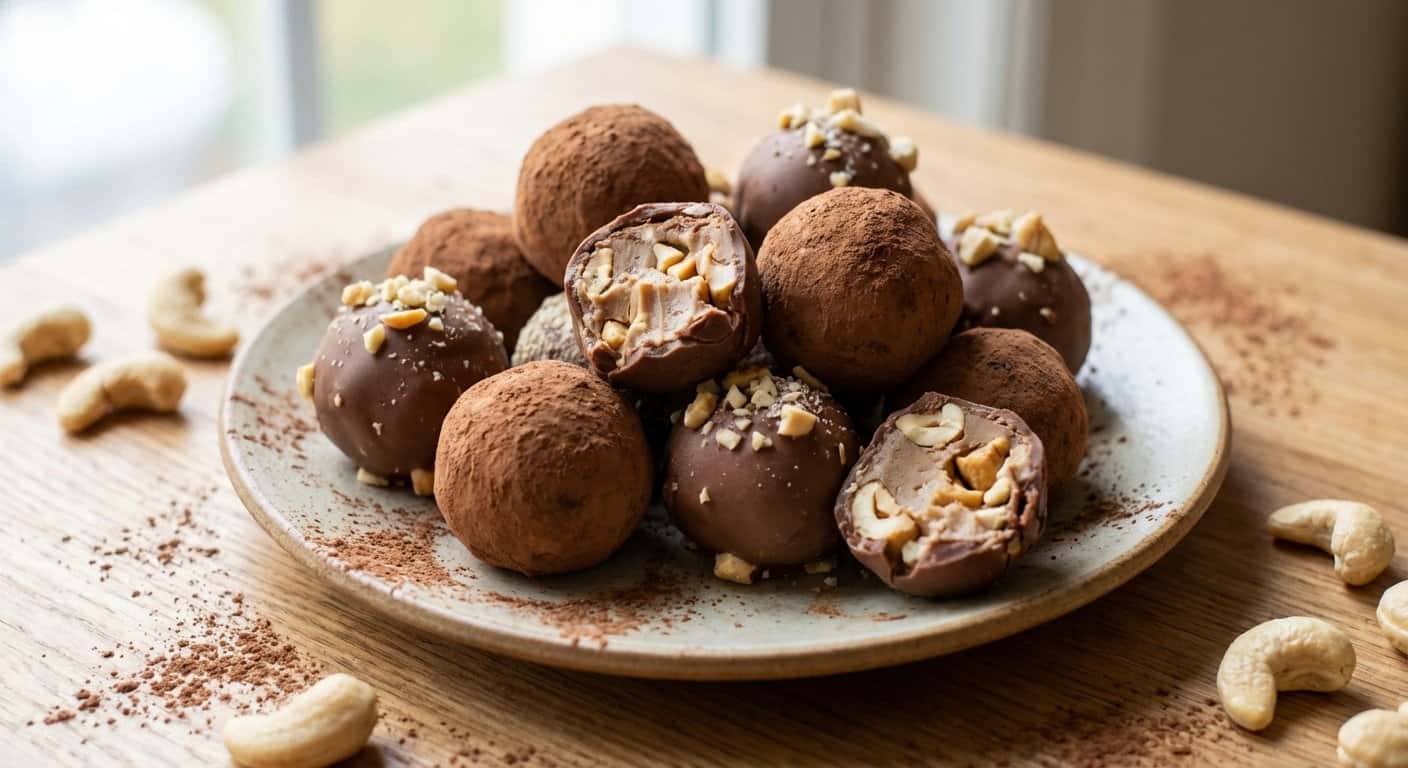 Trufas de Chocolate con Leche y Anacardo