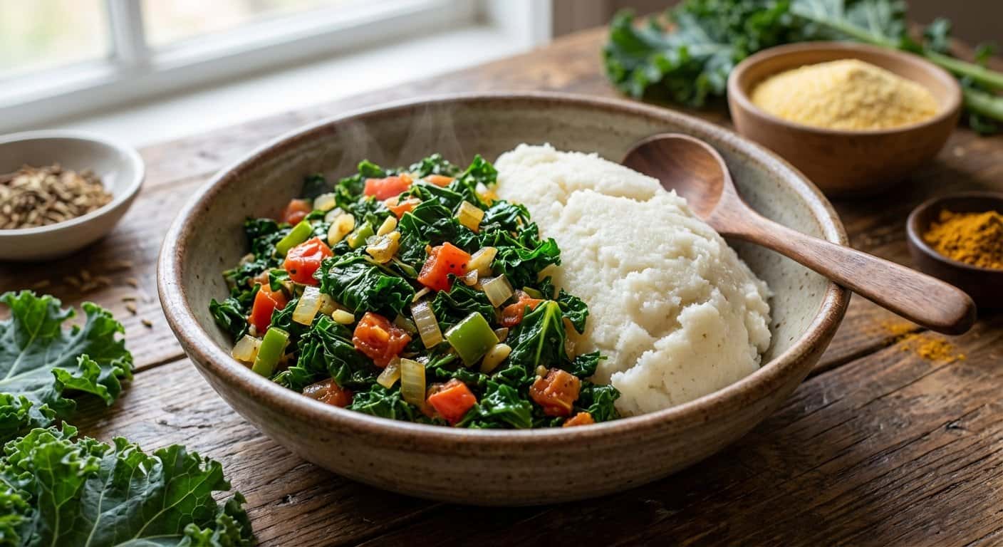 Ugali con Sukuma Wiki