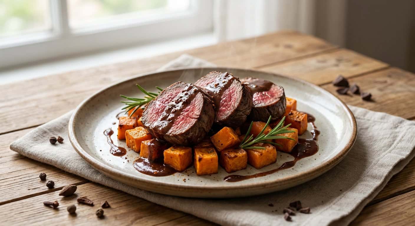 Venado en Salsa de Chocolate y Especias