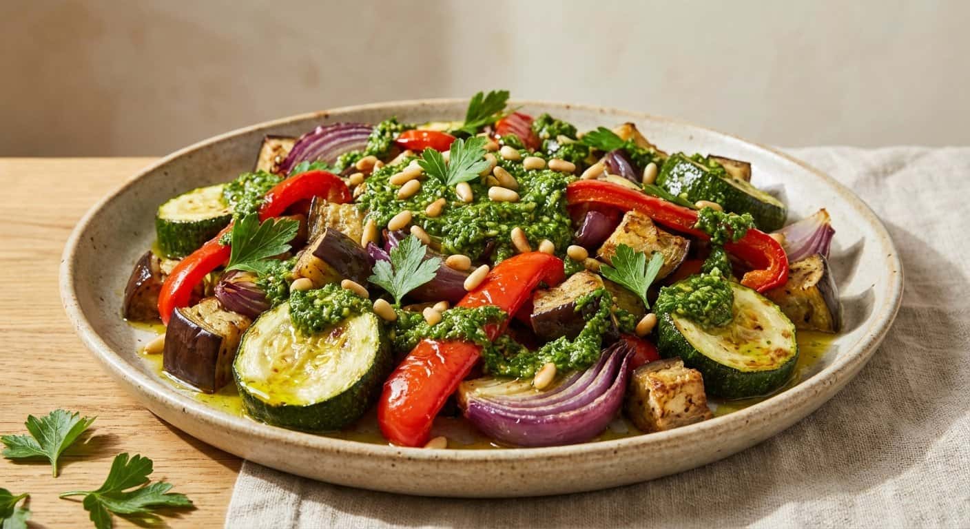 Verduras al Horno con Perejil y Pesto