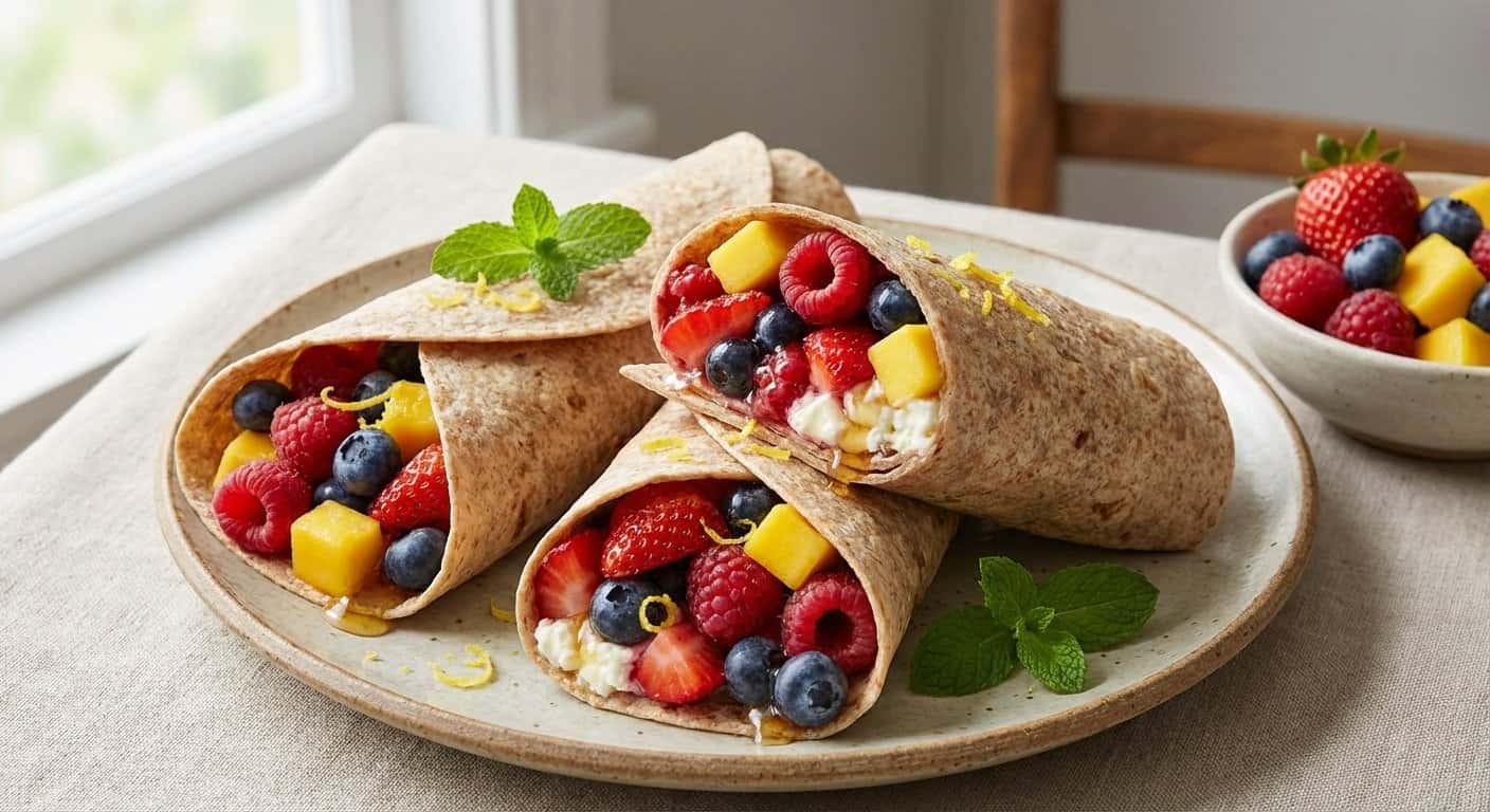 Wrap de Frutos Rojos y Mango