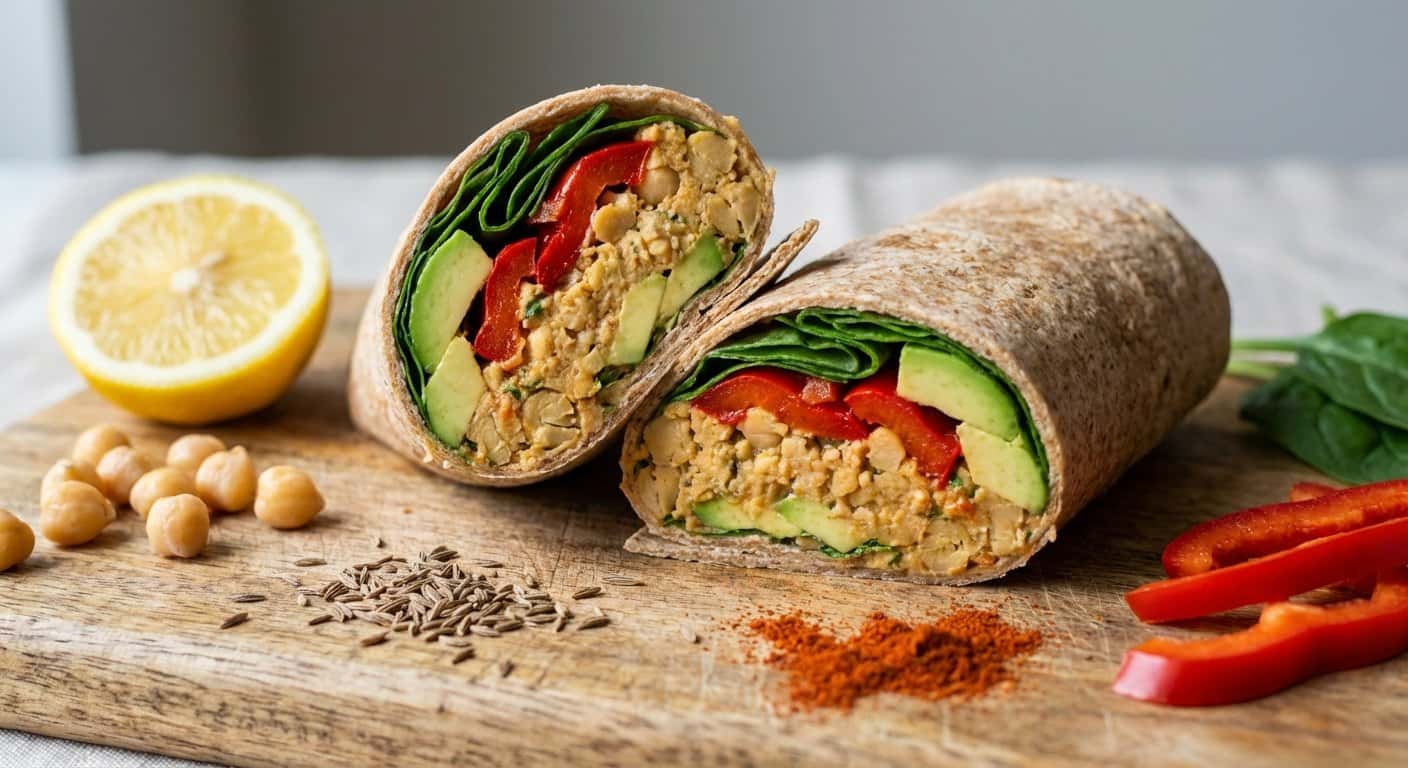 Wrap de Garbanzos con Pimiento