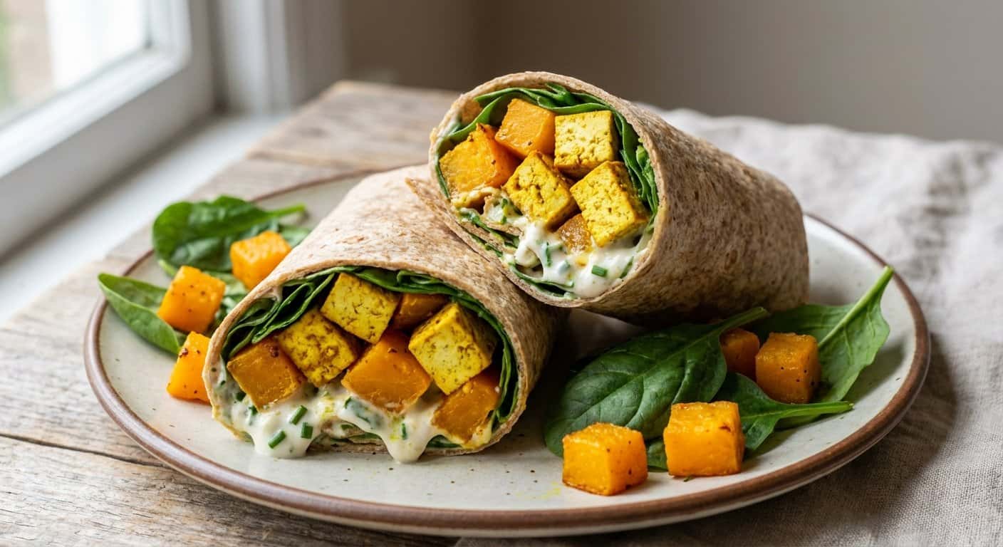 Wrap de Tofu con Calabaza Asada