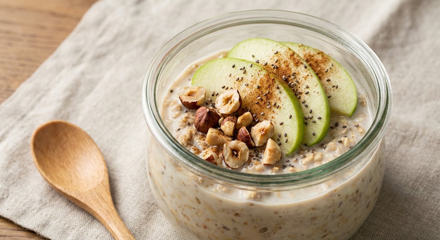 Api Manaza Overnight Oats con Manzana y Avellana | En mi cocina