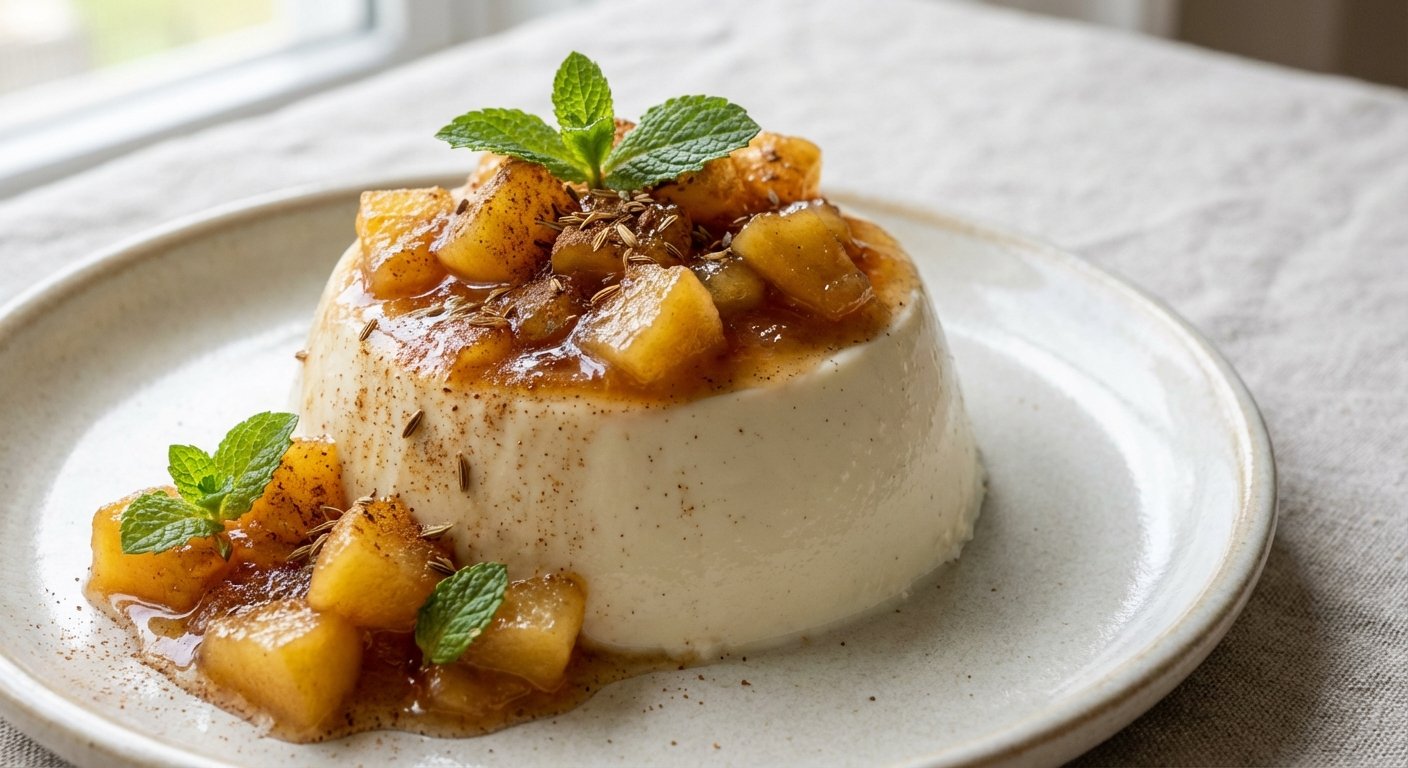 Api Manaza Panna Cotta de Anís con Manzana | En mi cocina