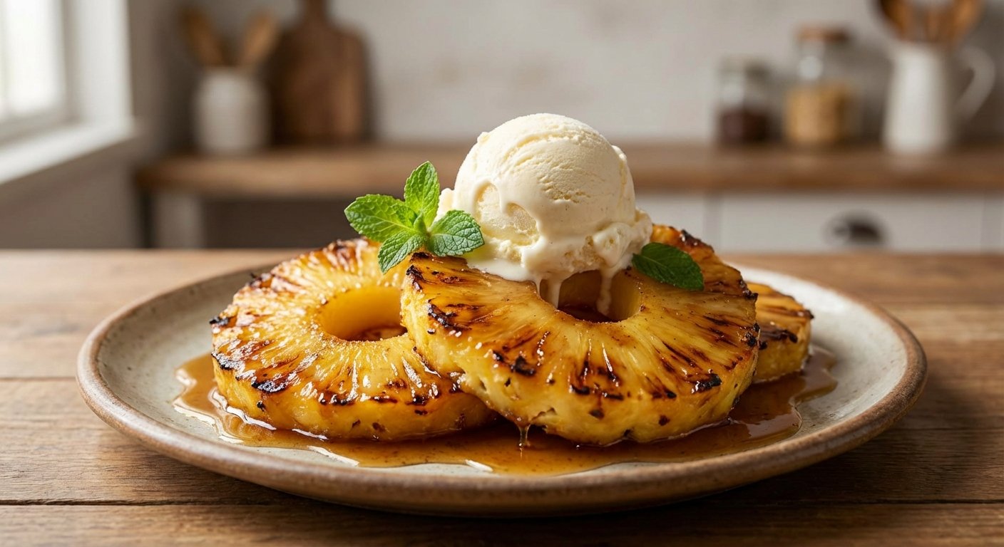 Piña Asada con Canela y Miel | En mi cocina