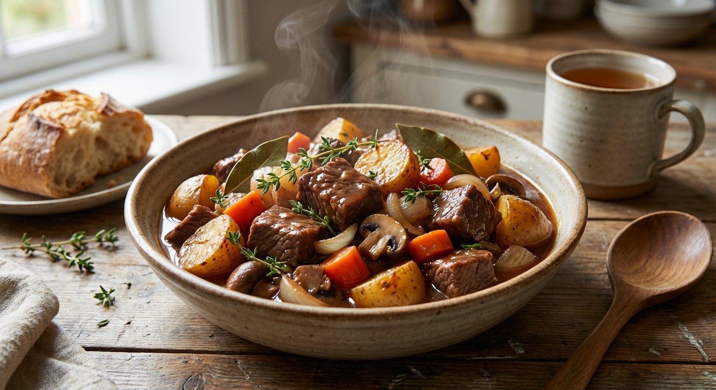 Ternera Bourguignon con Patatas y Sidra en Slow Cooker | En mi cocina